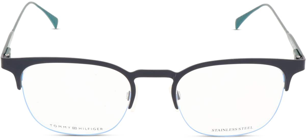 Front view of Tommy Hilfiger TOH1385 TOH138516 in Matte Blue Petrol